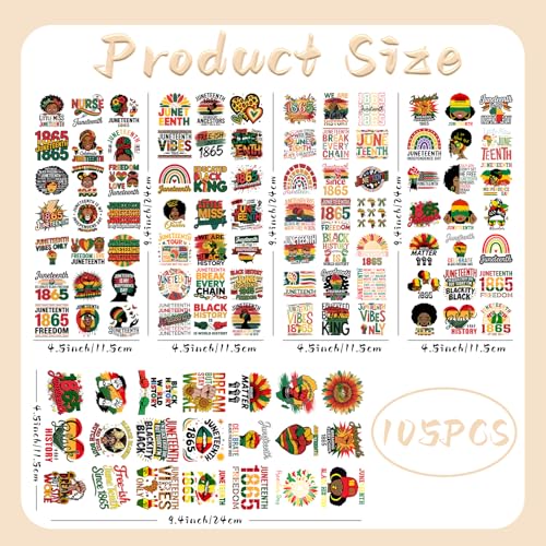 Decals UV DTF Juneteenth pour personnaliser écouteurs et mini gobelets