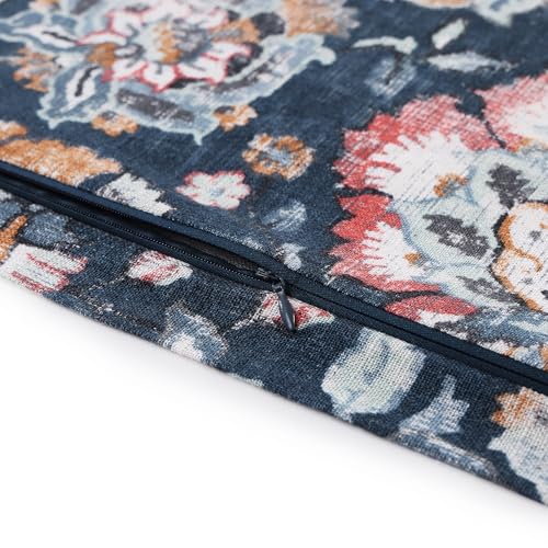 Image of HiEnd Accents Derby Washed Linen 3 Piece King Vintage Floral Comforter Set