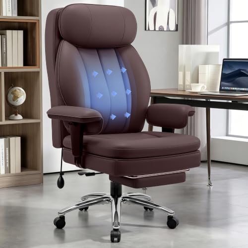 Image of Big and Tall Office Chair with Lumbar Support Ergonomic Computer Desk Chair