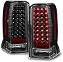 VIPMOTOZ For 2002-2006 Cadillac Escalade ESV Black Bezel LED Tail Brake Light Housing Lamp Assembly Driver and Passenger Side Replacement