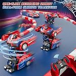 Spider Transform Remote Control Cars for Kids - 2.4GHz RC Police Car for 3 4 5 6 7 8 Year Old Boys, 1:18 Scale Robot Toy Car with One-Key Transformation & 360° Rotation, Kids Christmas Birthday Gifts