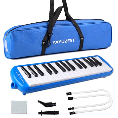 32-Key Blue Melodica with Tubes & Bag