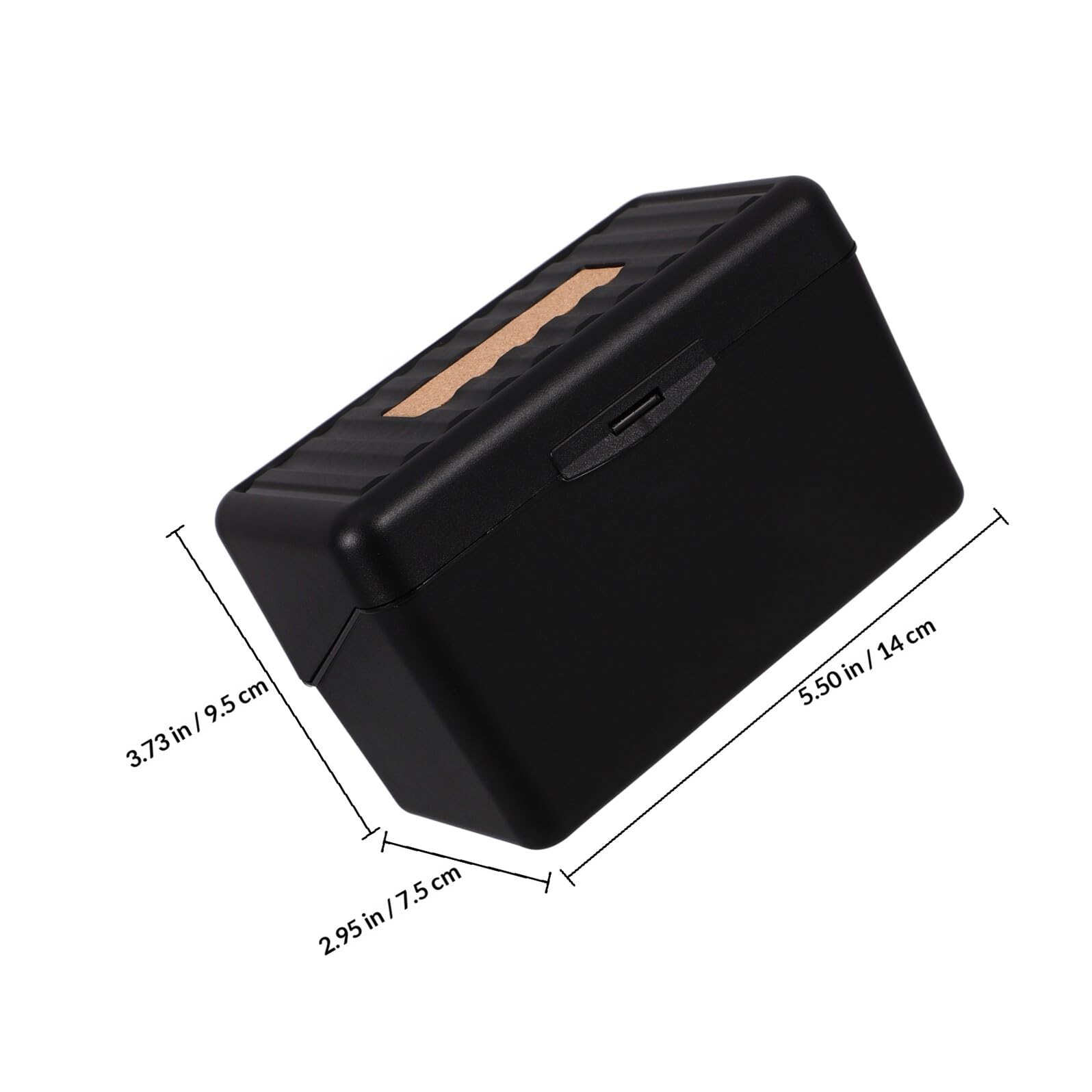 SEWACC Boîte Porte-cartes Mémoire Abs Noir Grosse Capacité, Facile à Nettoyer et Gain de Place, pour Bureau et Organisation des Fiches