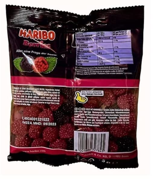 Haribo Berries, Gummy Bears, Fruit Gum, 175 g miniatura 2