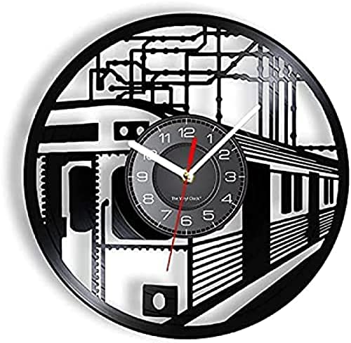 Horloge vinyle train retro de transport decoration interieure maison 30cm - 2