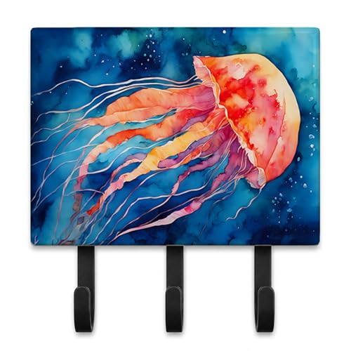 Caroline's Treasures Jellyfish Decorative Ceramic Triple Wall Hook