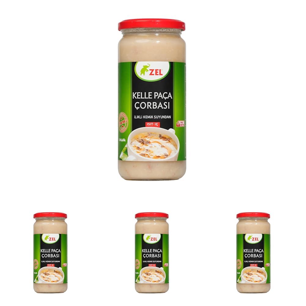 ZEL Kelle Paça Çorbası 480 ml – İlikli Kemik Suyundan, Proteinli Geleneksel Çorba (4 paketi)