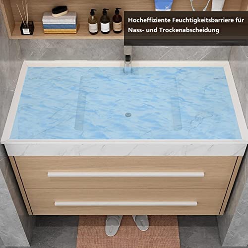 Wasserdichte Silikonstreifen für Bäder und Küchen, Dämme, selbstklebende Wassersperren, für Badumrandungen, Küchenspülen,Verhindert das Überlaufen von Wasser (305cm/120Zoll,Weiß)