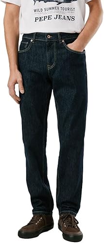 Pepe Jeans Jeans Rectos para Hombre, Color Azul (Denim-6CB), 28W/32L, Azul (Deni