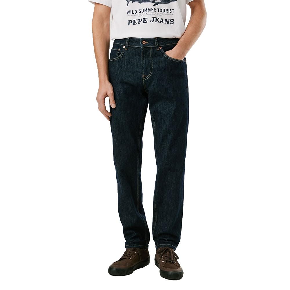 Pepe Jeans Men's Straight Jeans Cash, Blue (Denim-6CB), 32W x 34L