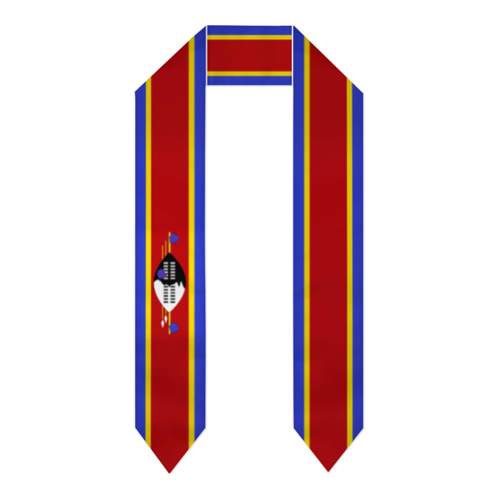 Vintage Swaziland Swazi Flag Graduation Stole Shawl Sash for Men Women Unisex Adult Double Sided Lightweight Scarf Class of 2025 Graduate Gift for Study Aboard International Students