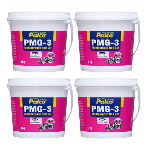 Image of PALCO PMG-3 Red Grease 3 Kg, NLGI-3, Multipurpose Lithium Grease, Pack-4