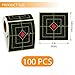 6 Inch 100 Pack Splatter Targets Adhesive Splatter Targets for Shooting Range, Self Adhesive Shooting Target Stickers with Fluorescent Yellow Effect for Pellet Gun, Airsoft, Pistol, Rifle Practice