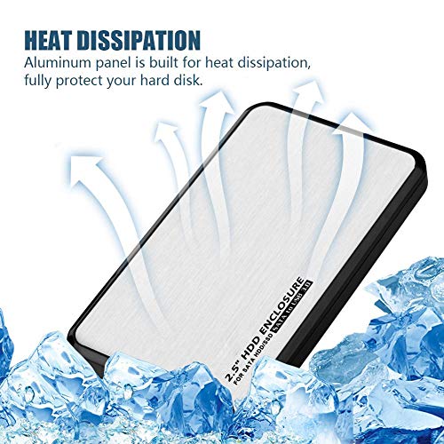 Woyisisi Festplattengeh?use f¨¹r Externe Festplatten f¨¹r 2,5-Zoll-SATA-zu-USB-3.0-SDD-Adapter(Splitter) – Bild 3