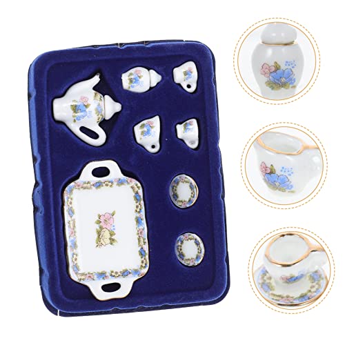Tofficu Conjunto De 1 Conjunto De Chá Para Casa De Boneca Ornamento Vintage Bule De Chá Vintage Xíca