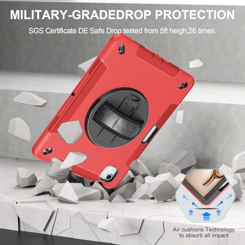 Image of Miesherk Case for iPad Air 13 Inch M4 /M3 /M2(2026 /2025 /2024) Shockproof,Red