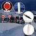 10Pcs Reflective Driveway Markers,48in Reflective for Driveway on Poles, Orange Fiberglass Snow Stakes with Double Sided Reflector and Reflective Tape for Parking Lots, Walkways and Sidewalks (10)
