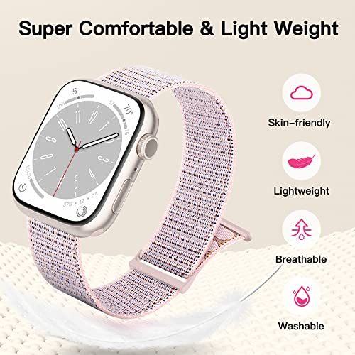 Yoohoo Nylon Straps Compatible with Apple Watch Straps 44mm 45mm 46mm 49mm 42mm(Series 3/2/1) Women Men,Upgraded Soft Nylon Replacement WatchBands for iWatch Series 11 10 9 8 7 6 5 4 3 2 1 SE3 Ultra3 - Image 4