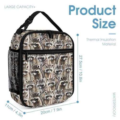 Raccoon School Backpack for Kids Girls Boys, 16 Inch Raccoons Bookbag, School Backpack for Students Children4