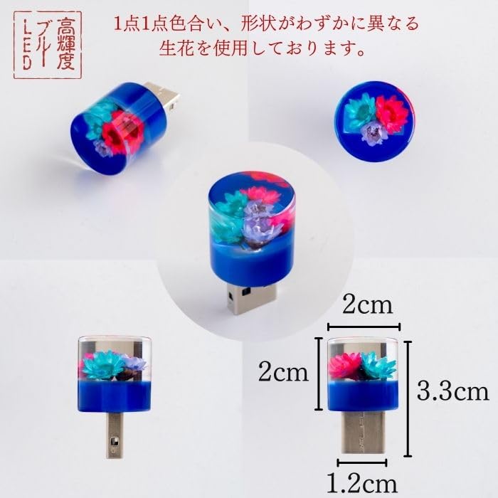 Amazon | 向島自動車用品製作所 USB電源ミニライト水中花 ブルー LED