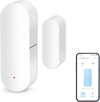 WiFi Smart Door Sensor Door Open Contact Sensor for Home Security, Wireless Window Sensor, Secure Your Home with Instant Alerts & Smart Automation, Alexa & Google Assistant Compatible 1-Pack