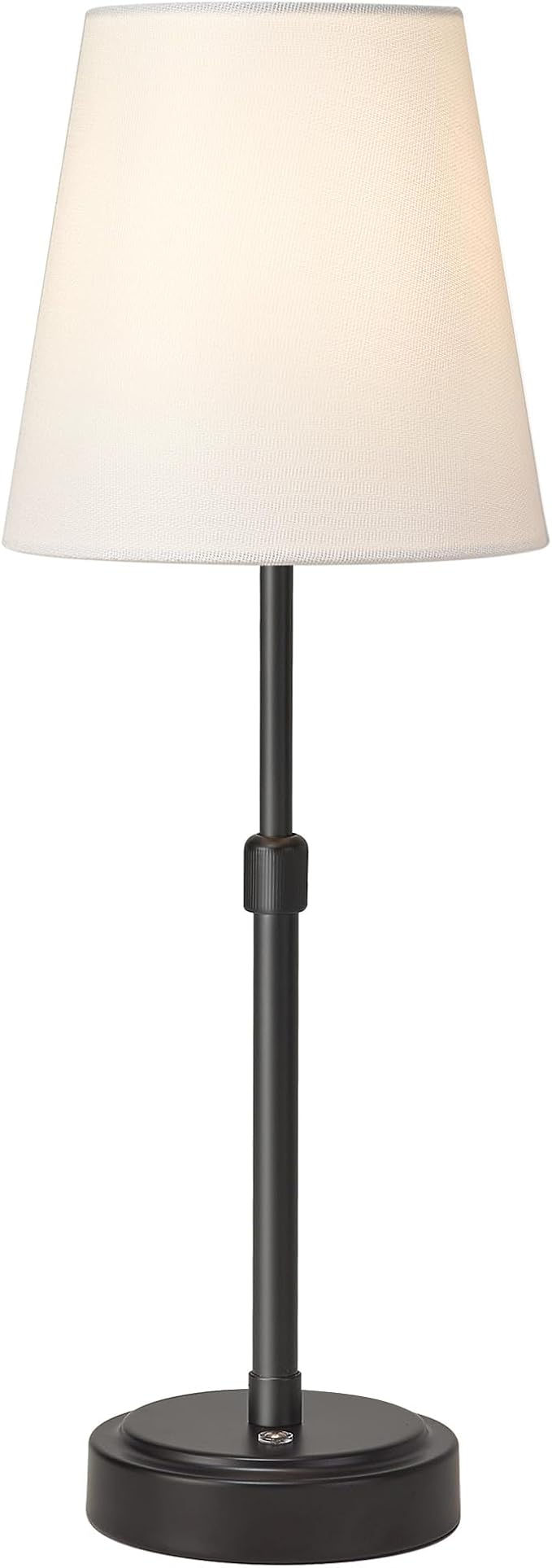 SANTOSTOCK Portable Cordless LED Table Lamp, 5200mAh Rechargeable Battery Operated Desk Lamp, 3-Level Brightness Dimmable Nightstand Light, Black Wireless Lamp for Restaurant Bedside Night Light