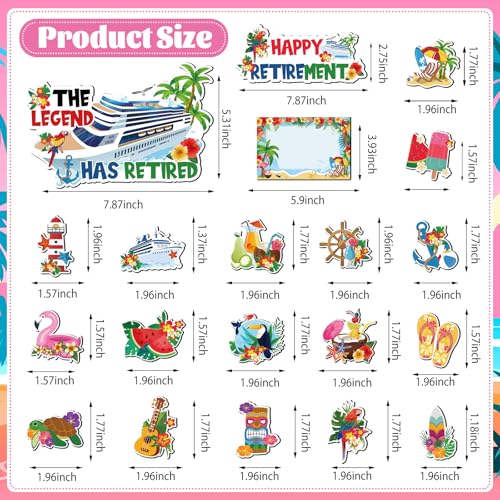 Imanes decorativos Happy Retirement Cruise 20 piezas miniatura 7