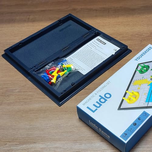 Ludo juego de mesa magnético plegable de viaje miniatura 6