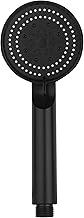 BATH GURU BGBHS001 ABS 9 Inch High Pressure Multi Function 5 Mode Spray Handheld Shower for Bathroom Black Round (Hand Shower Head Only)(Matt Finish)