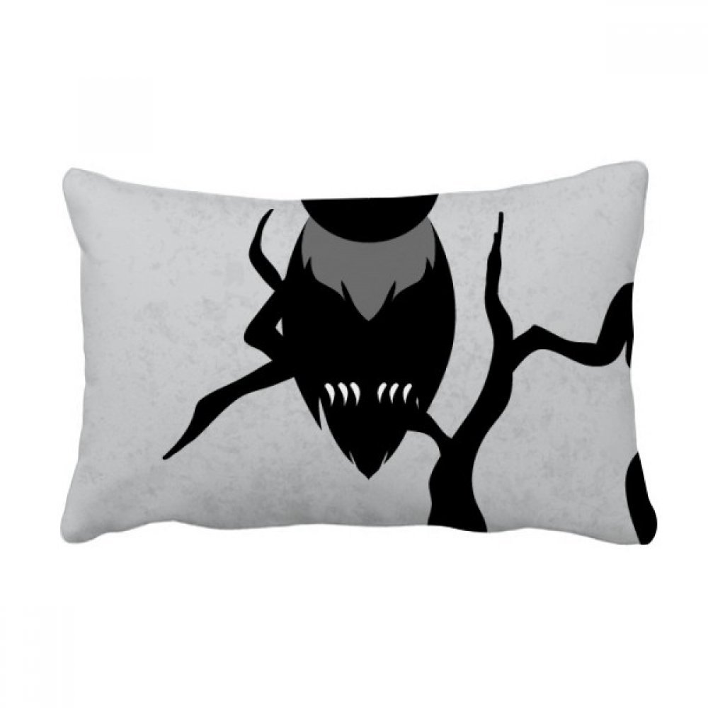 Coussin Halloween hibou et arbre nuit de 16x24 pouces multicolore pour canapé