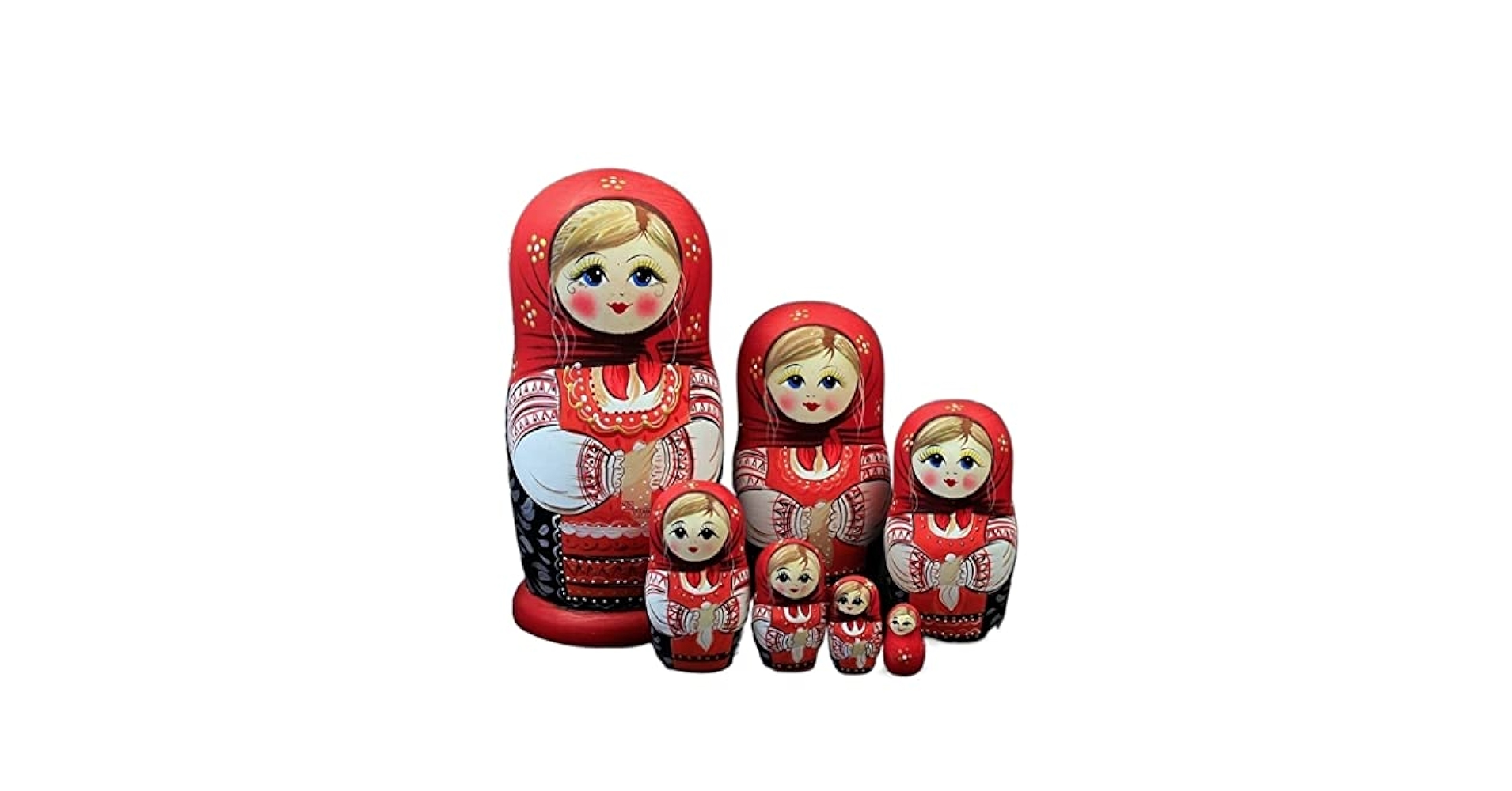 ロシア雑貨☆木製小物入れジュエリーBoxオリガ作 マトリョーシカ 10個 愛らしい 女の子 木製 ロシアの入れ子人形 マトリョーシカ