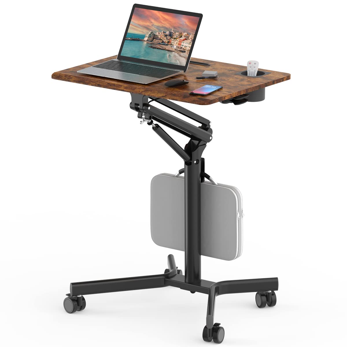 Buy JOY worker Portable Laptop Desk, 28x20 Standing Rolling Desk for