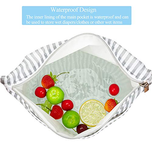 Babeyer 2Pcs Wet Dry Bags For Baby Cloth Diapers Waterproof Washable Reusable With Two Zipper Pockets For Dirty Gym Clothes, Travel, Beach Pool Daycare Soiled Baby Accessories #TOP3