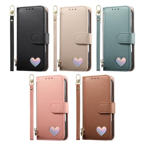 Housse Samsung Galaxy A31 portefeuille fermeture éclair rose - 5