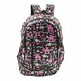 Mochila Feminina Infantil Escolar Menina Reforçada Castelo (Preto)