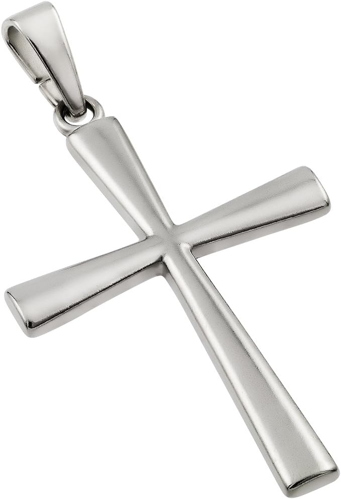 2 Inches Large Plain Sterling Silver Cross Pendant