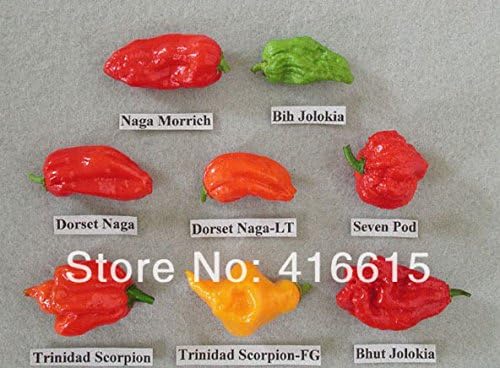 240 Pcs,worlds Hottest Pepper Seeds,8 Worlds Hottest Pepper , Rare Chili Pepper Seeds,plus Mysterious Gift