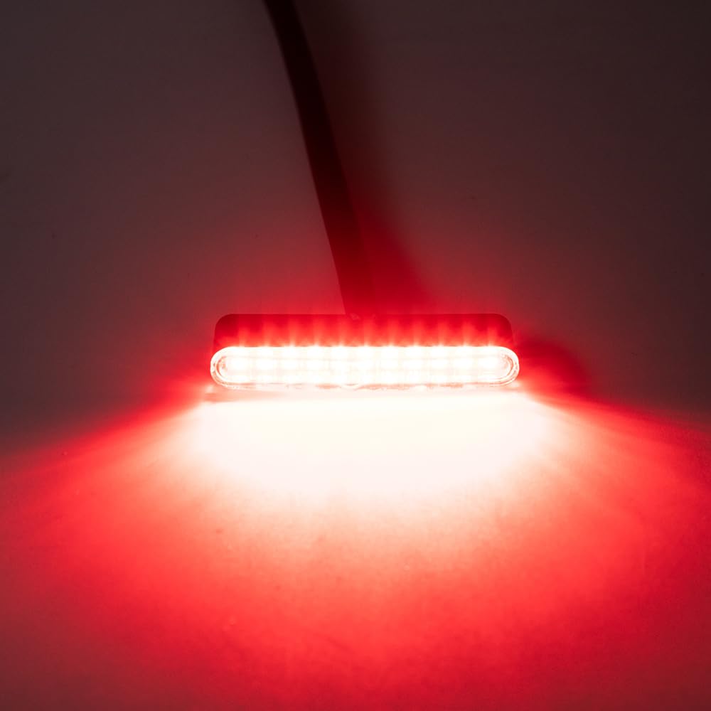 Mini Moto Feu Arrière LED Moto Feux stop Lampe de Frein pour Scooter ATV Cafe Racer Bobber Feux Arrière (Rouge)