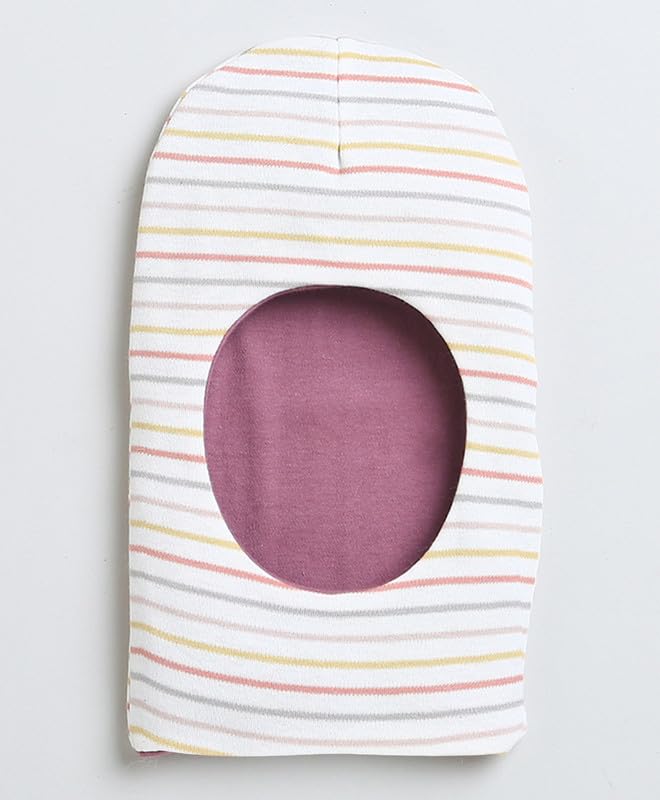 BUMZEE Peb9538 czapka dziewczęca, dwustronna, bawełna, biały i Mauve, 2 sztuki