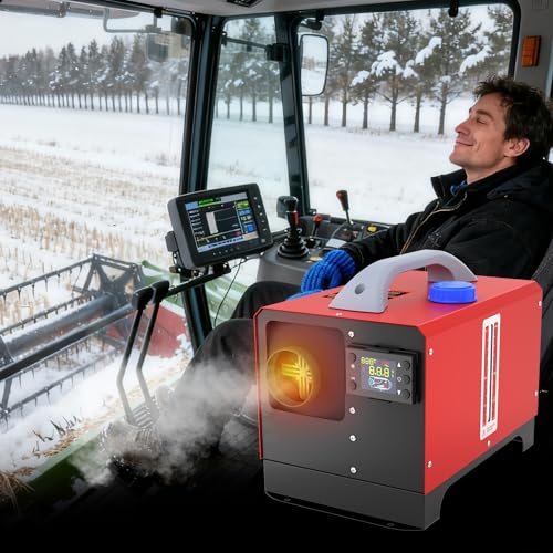 UISEBRT Calefacción diesel de 8 kW, calentador de aire diésel, 12 V, combustible de aire, calefacción de estacionamiento con mando a distancia, monitor LCD para coche, caravana, remolque, barco