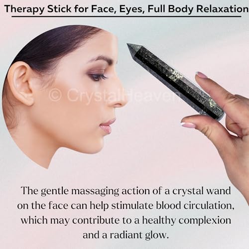 Image of Nuummite Crystal Wand - Pointed Crystal Wand for Energy Healing, Chakra Balancing, Meditation and Home Decor - Crystals and Healing Stones for Gift