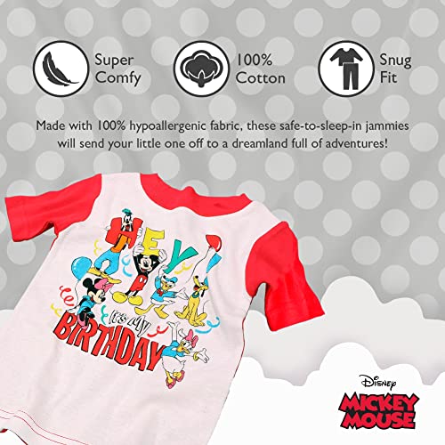 Disney Girls' Minnie Mouse 2-Piece Snug-Fit Cotton Pajamas Set3