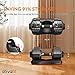 Ativafit 27.5/66/88LBS Pair Adjustable Dumbbell Set with Anti-slip Handle 12 In 1 Quick Dial Adjustment Weights With Safety Locking Button Space Saving Strength Training for Full Body Home Gym Workout