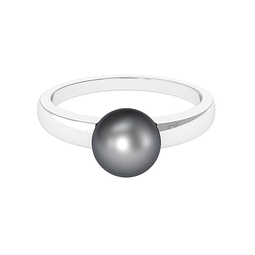Certified Tahitian Black Pearl Ring