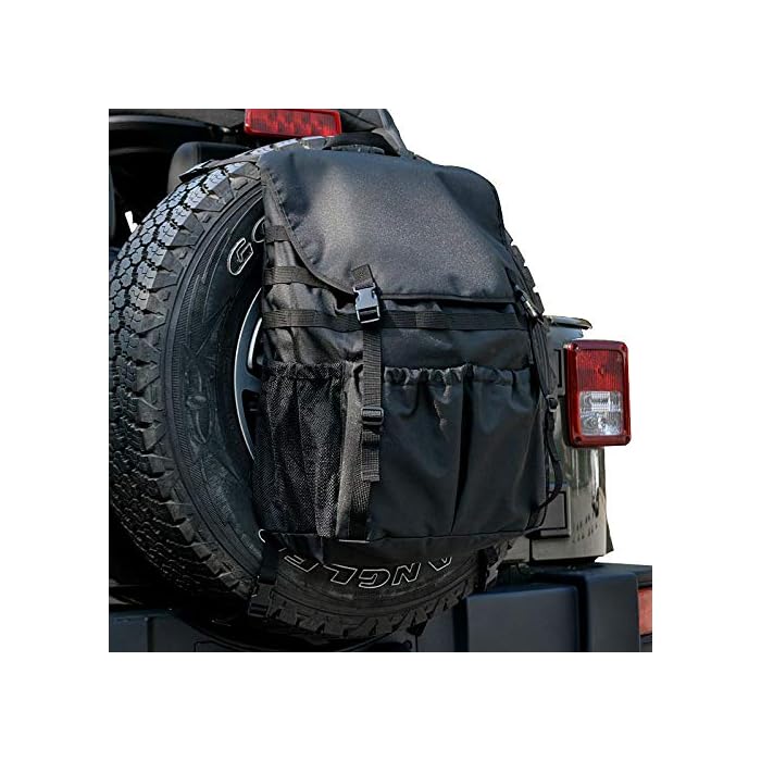 Buy Heelay Fits Jeep Wrangler Spare Tire Trash Bag Backpack Tool