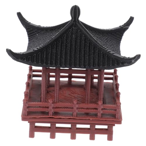 Toyvian Ornamento Micro Paesaggio Di Padiglione Cinese Retrò Per Decorazione Giardino e Scrivania, Statua in Plastica Realistica Per Bonsai e Paesaggi in Miniatura, Adatto Per Interni Ed Esterni
