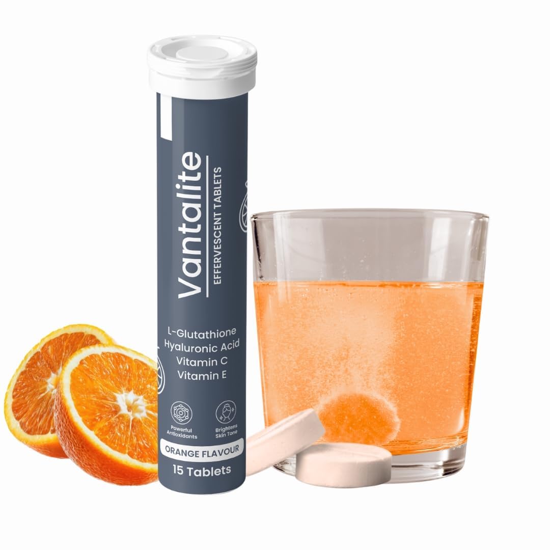 Glutathione Tablets for Glowing Skin | L-Glutathione, Hyaluronic Acid, Vitamin C and E For Skin Glow and Anti-Pigmentation | Sugar-free Antioxidant and Skin Glow Supplement for Clear Skin (Orange)-image-19
