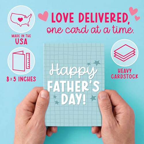 Hadley Designs Happy Father's Day Card from Son or Daughter - Fathers Day Cards from Kids, Fathers Day Card for Son Husband Brother Uncle Son-in-law or Father-in Law — view 3