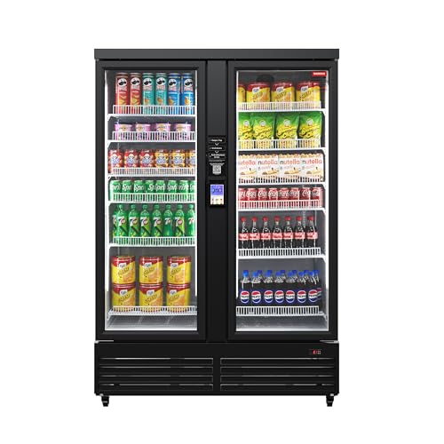 Image of HAHA Smart AI Vending Machine for Business Contactless Grab & Go, Multi-Item Combo Vending with APP Management & Cashless Payment US1200CT(Black, AI Ultra)