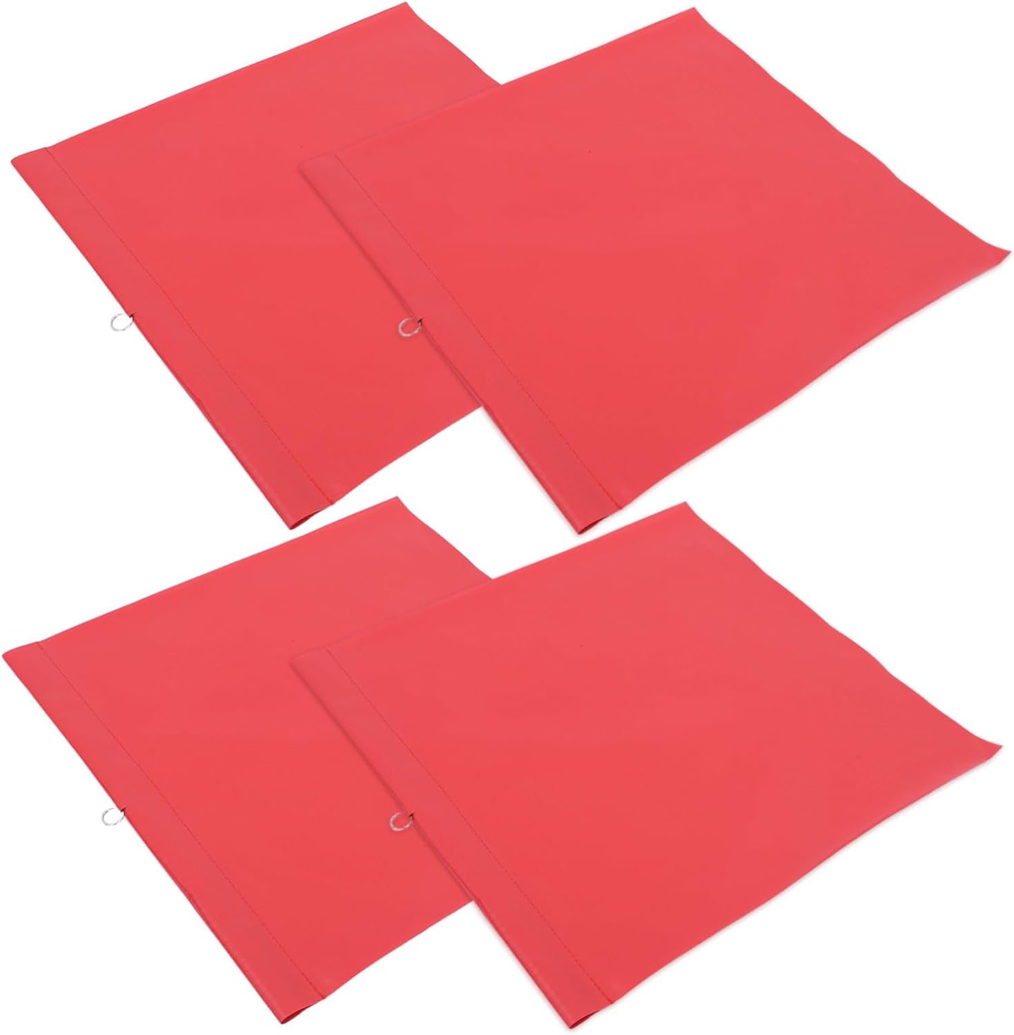 VALICLUD 4pcs Red Safety Warning Flags with Wire Loop for Vehicle and Bike Weatherproof Pvc Trailer Safety Flags Set for Emergency and Temporary Warning Universal Application